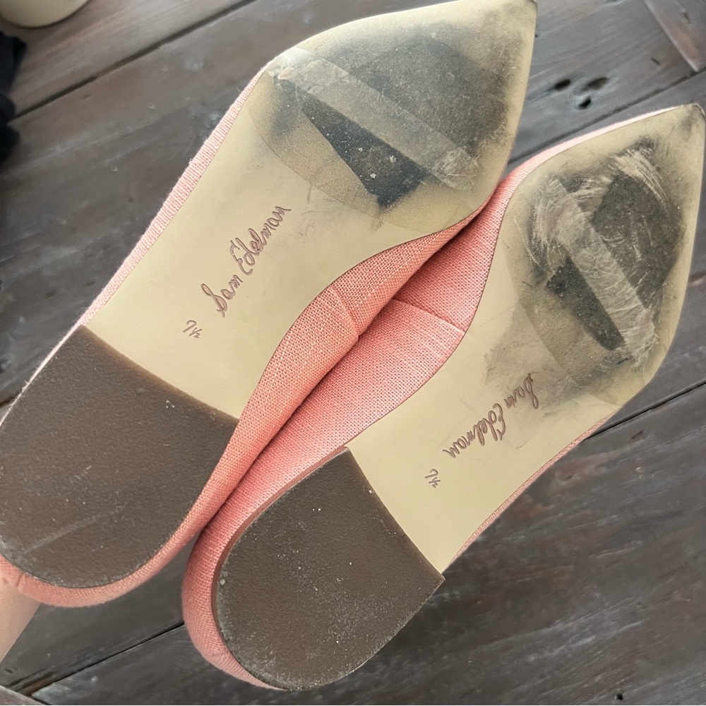 Sam Edelman canvas flats pointed toe pink 7.5 EUC - Picture 5 of 5